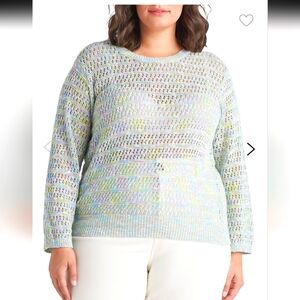 Open stitch Round neck Sweater